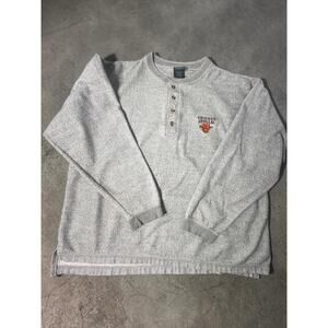 Vintage 90's Pro Edge NBA Chicago Bulls Jordan Gray Henley Pullover - Mens XL